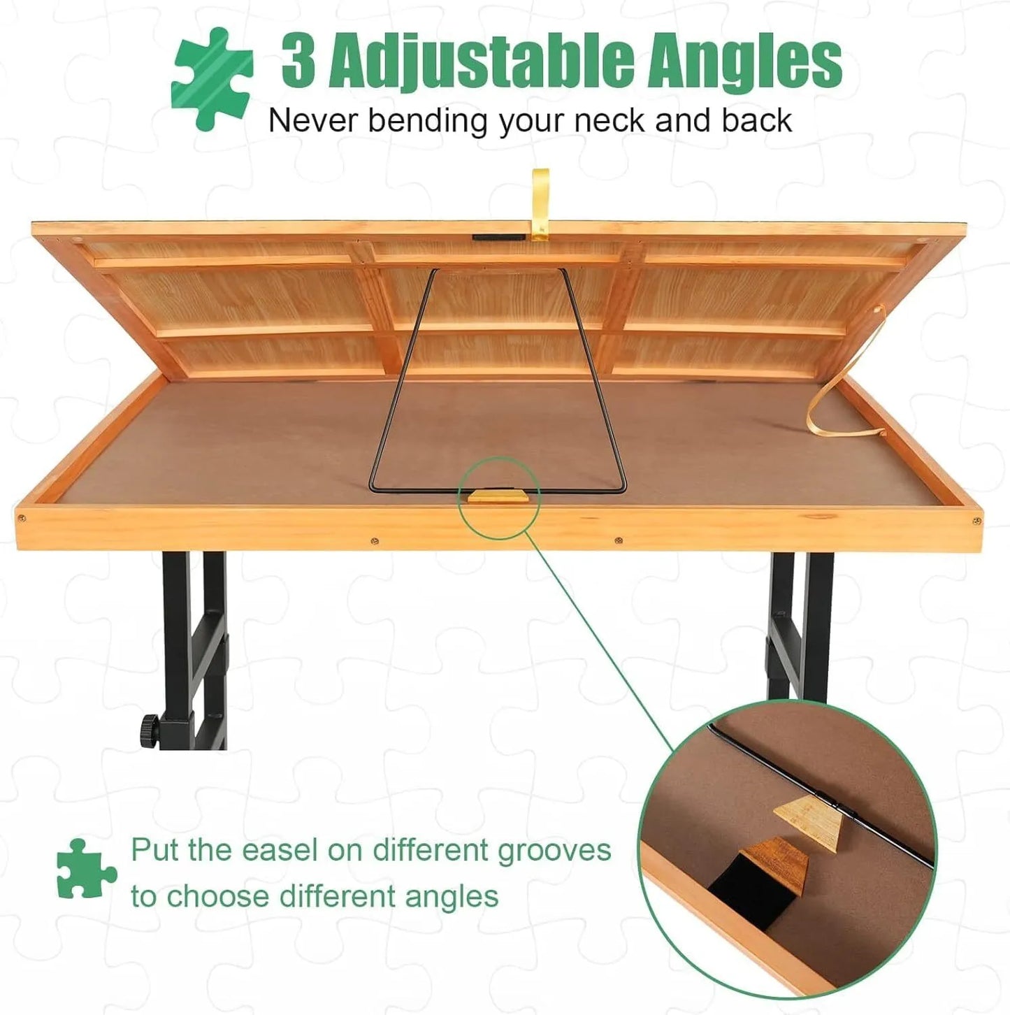 25 “x34” Adult Adjustable Puzzle Table